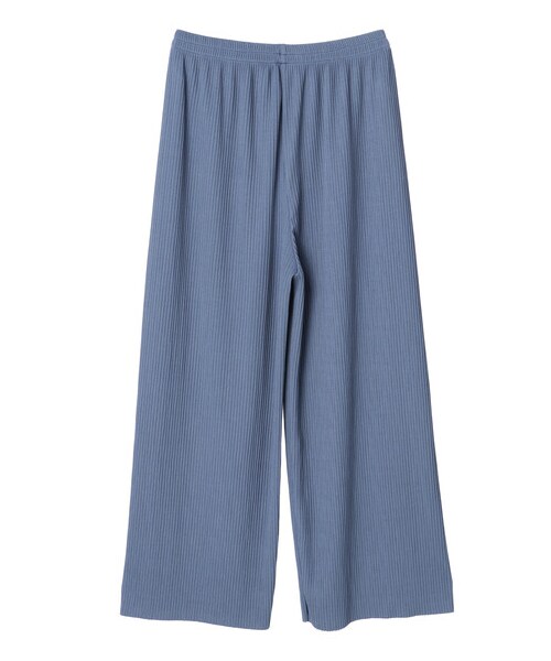 Green　Parks（グリーンパークス）の「・RAY CASSIN セルフカットプリーツパンツ（パンツ・ブラック/ピンク/ベージュ/グリーン/ブルー・F）」の3枚目の写真