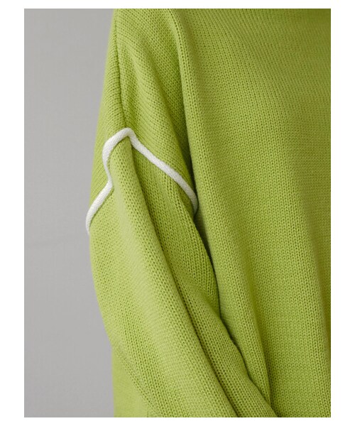 Green　Parks（グリーンパークス）の「・Petit Fleur ハイショクステッチニット（トップス・オフホワイト/ピンク/ライムグリーン/グリーン・F）」の8枚目の写真