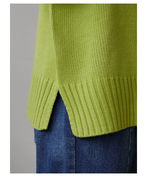 Green　Parks（グリーンパークス）の「・Petit Fleur ハイショクステッチニット（トップス・オフホワイト/ピンク/ライムグリーン/グリーン・F）」の10枚目の写真