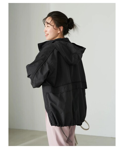 earth music&ecology（アースミュージックアンドエコロジー）の「【予約】アノラック（ジャケット/アウター・ブラック/グレーベージュ/ブルーグリーン・F）」の5枚目の写真