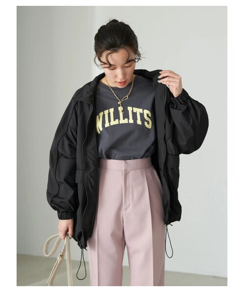 earth music&ecology（アースミュージックアンドエコロジー）の「【予約】アノラック（ジャケット/アウター・ブラック/グレーベージュ/ブルーグリーン・F）」の2枚目の写真