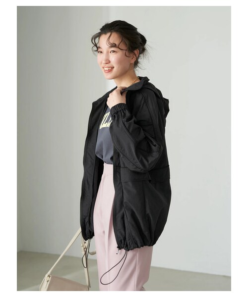 earth music&ecology（アースミュージックアンドエコロジー）の「【予約】アノラック（ジャケット/アウター・ブラック/グレーベージュ/ブルーグリーン・F）」の4枚目の写真