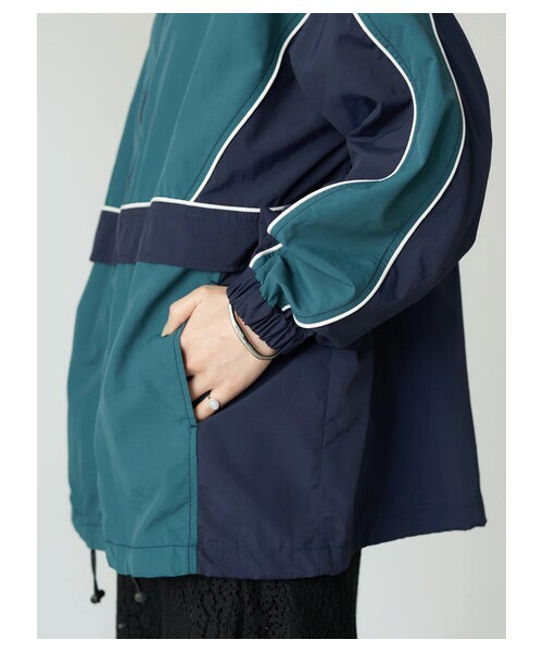 earth music&ecology（アースミュージックアンドエコロジー）の「【予約】アノラック（ジャケット/アウター・ブラック/グレーベージュ/ブルーグリーン・F）」の19枚目の写真