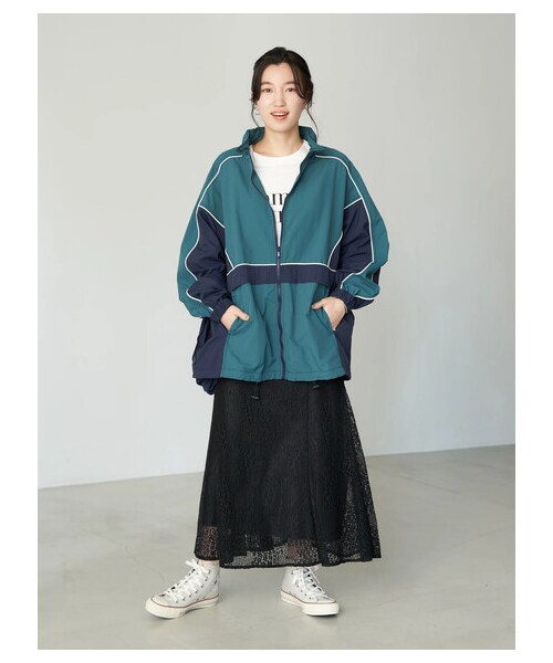 earth music&ecology（アースミュージックアンドエコロジー）の「【予約】アノラック（ジャケット/アウター・ブラック/グレーベージュ/ブルーグリーン・F）」の12枚目の写真