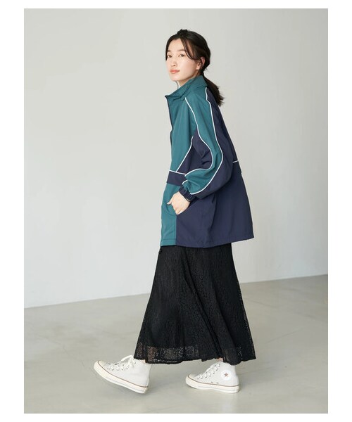 earth music&ecology（アースミュージックアンドエコロジー）の「【予約】アノラック（ジャケット/アウター・ブラック/グレーベージュ/ブルーグリーン・F）」の15枚目の写真