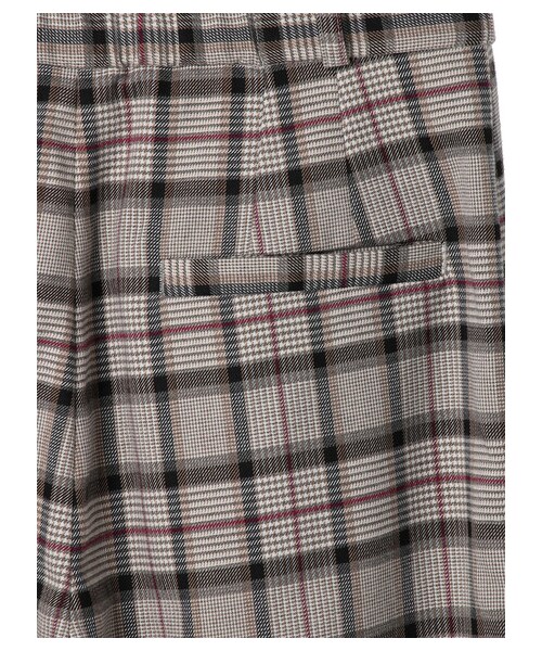 earth music&ecology（アースミュージックアンドエコロジー）の「【予約】チェック柄ワイドパンツ（パンツ・ライトベージュ/ブラウン・S/M）」の14枚目の写真