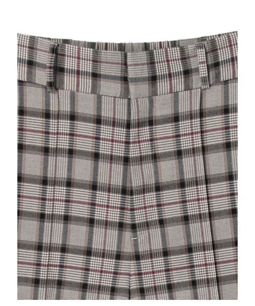 earth music&ecology（アースミュージックアンドエコロジー）の「【予約】チェック柄ワイドパンツ（パンツ・ライトベージュ/ブラウン・S/M）」の9枚目の写真