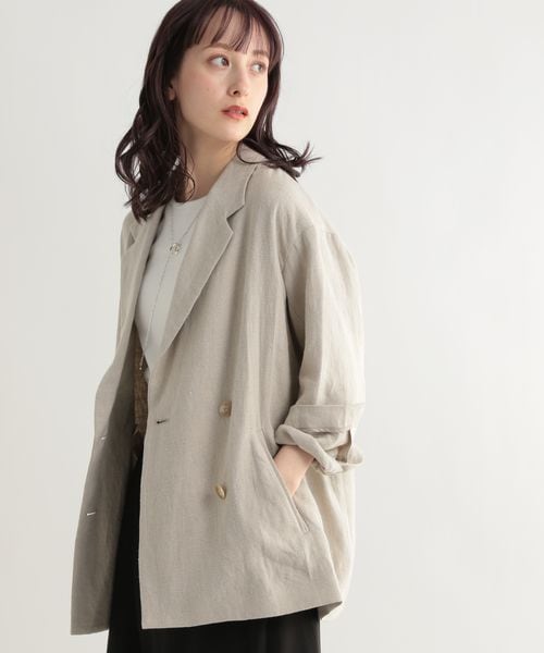 BABYLONE（バビロン）の「リネンWテーラードジャケット（）」 - WEAR