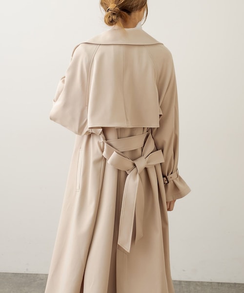 OLIVE des OLIVE（オリーブデオリーブ）の「Olivebasicトレンチコート（その他アウター・レディース・ベージュ/ミント/ライトベージュ・S/M/L）」の2枚目の写真