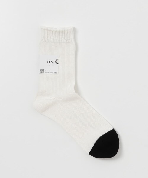 靴下屋(クツシタヤ)の「靴下屋 no.C つま先バイカラーソックス(その他・レディース・ベージュ/オフホワイト/ブラウン/コン/クロ・23-25)」の6枚目の写真