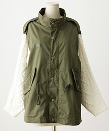 imvely | ニットコンビミリタリージャケット(ミリタリージャケット)