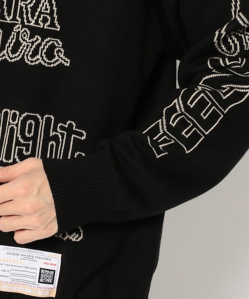 MIHARAYASUHIRO（ミハラヤスヒロ）の「Maison MIHARAYASUHIRO/ メゾン ミハラヤスヒロ/JACQUARD KNIT PULLOVER（トップス・メンズ・BLACK/BLUE・48）」の9枚目の写真