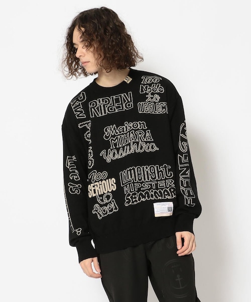 MIHARAYASUHIRO（ミハラヤスヒロ）の「Maison MIHARAYASUHIRO/ メゾン ミハラヤスヒロ/JACQUARD KNIT PULLOVER（トップス・メンズ・BLACK/BLUE・48）」の3枚目の写真