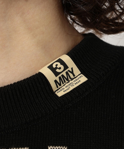 MIHARAYASUHIRO（ミハラヤスヒロ）の「Maison MIHARAYASUHIRO/ メゾン ミハラヤスヒロ/JACQUARD KNIT PULLOVER（トップス・メンズ・BLACK/BLUE・48）」の6枚目の写真