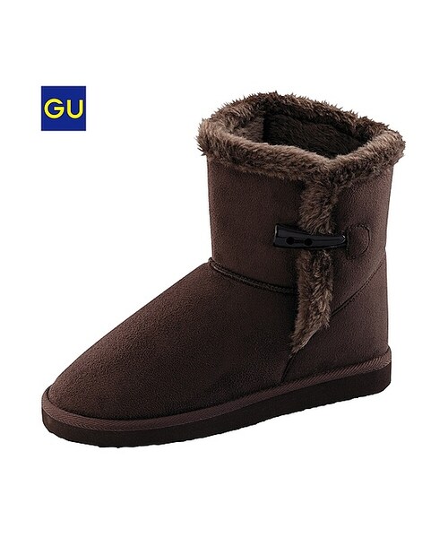 GU(ジーユー)の「(GU)WOMENムートンタッチブーツ(トグルボタン)(WOMEN ⁄ シューズ・レディース・NAVY/BLACK/BEIGE/DARK BROWN・S/L/M/XL)」の3枚目の写真