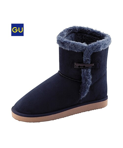 GU(ジーユー)の「(GU)WOMENムートンタッチブーツ(トグルボタン)(WOMEN ⁄ シューズ・レディース・NAVY/BLACK/BEIGE/DARK BROWN・S/L/M/XL)」の1枚目の写真