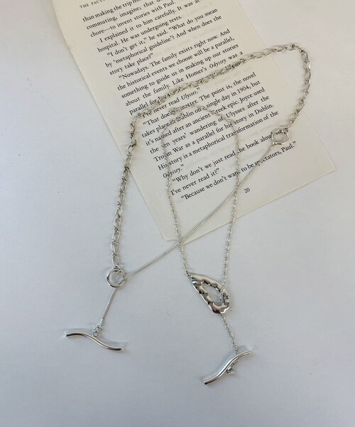 CAPRICIEUX LE'MAGE（カプリシューレマージュ）の「ニュアンスパーツSETネックレス（リング・レディース・ゴールド/シルバー・F）」の2枚目の写真