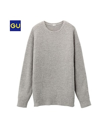 GU | （GU）モヘヤタッチクルーネックセーター（長袖）(トップス)