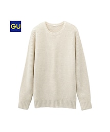 GU | （GU）モヘヤタッチクルーネックセーター（長袖）(トップス)