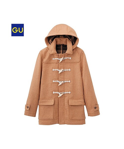 GU（ジーユー）の「（GU）ダッフルコート（MEN ⁄ アウター・メンズ・BLACK/DARK GRAY/BROWN/NAVY・M/S/L/XL）」の3枚目の写真