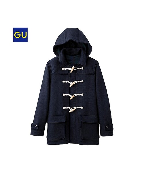 GU（ジーユー）の「（GU）ダッフルコート（MEN ⁄ アウター・メンズ・BLACK/DARK GRAY/BROWN/NAVY・M/S/L/XL）」の4枚目の写真
