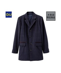 GU | （GU）チェックハーフコート(ジャケット/アウター)