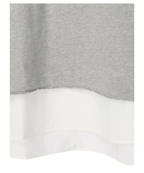 Green　Parks（グリーンパークス）の「SET2点 ミニ裏毛+シャツチュニック（トップス・杢グレー/ブラック/ベージュ・F）」の6枚目の写真