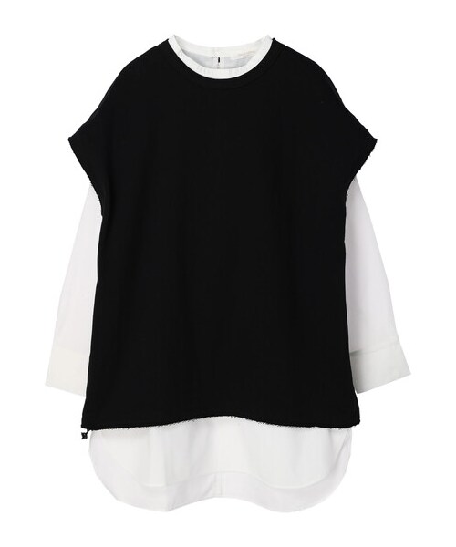 Green　Parks（グリーンパークス）の「SET2点 ミニ裏毛+シャツチュニック（トップス・杢グレー/ブラック/ベージュ・F）」の15枚目の写真