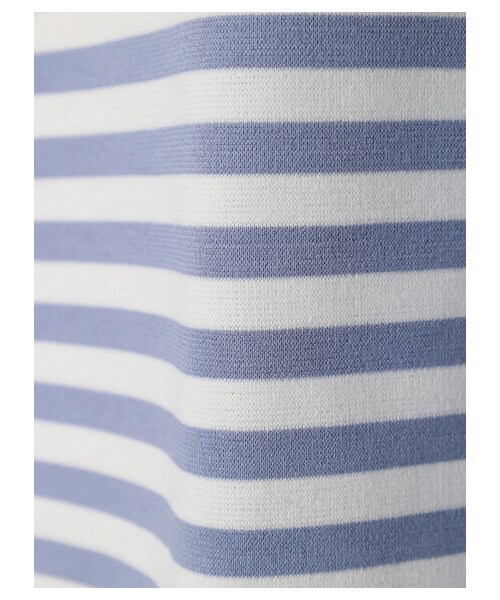 Green　Parks（グリーンパークス）の「ポンチボーダー袖ボリュームプルオーバー（トップス・イエロー/サックスブルー/ネイビー・F）」の8枚目の写真