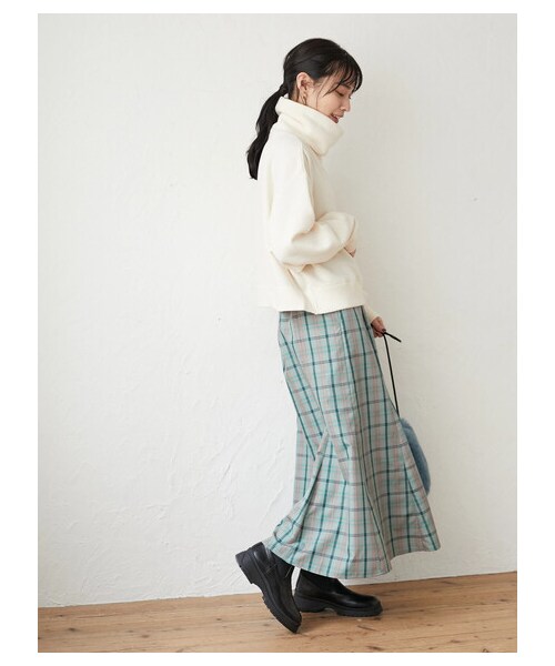 Green Parks(グリーンパークス)の「・ELENCARE DUEオフタートルキモウプルオーバー(トップス・オフホワイト/ピンク/グリーン/ネイビー・F)」の3枚目の写真