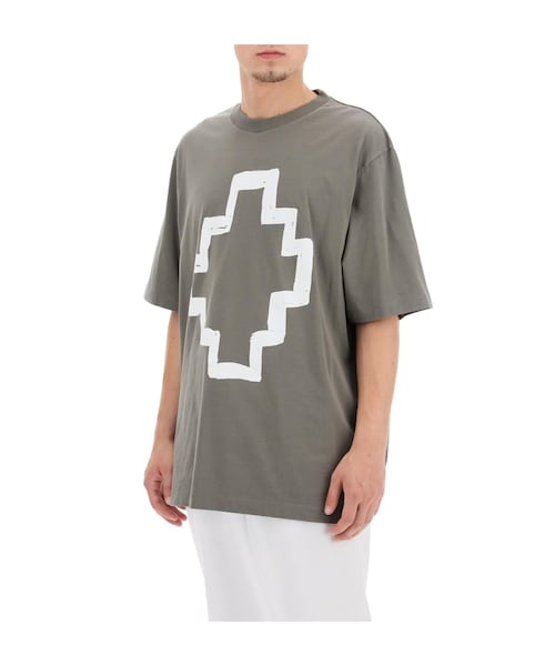 MARCELO BURLON（マルセロ・バーロン）の「21FW 마르셀로불론 크로스 오버사이즈 반팔 티셔츠 CMAA054F21JER0055601（その他・기타・S/M/L/XL）」の4枚目の写真