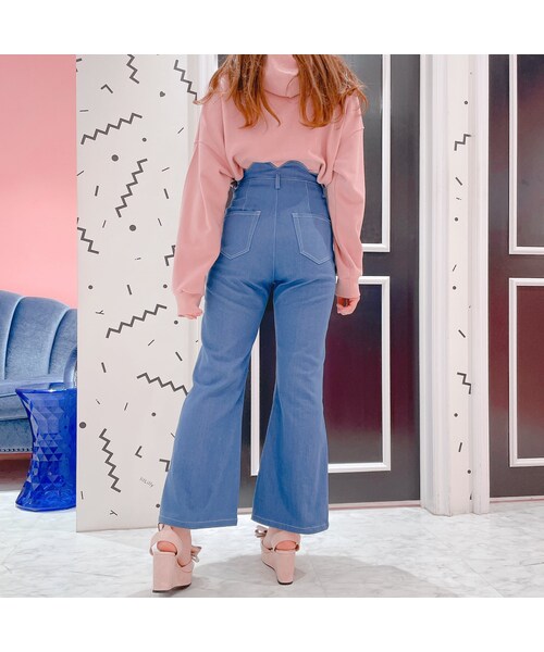 lilLilly(リルリリー)の「スカラップデニムパンツ【2022S/S】(パンツ・レディース・LT BLUE/S/LT BLUE/M/BLUE/S/BLUE/M/BLACK/S/BLACK/M)」の8枚目の写真
