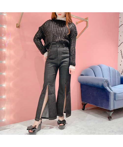 lilLilly(リルリリー)の「スカラップデニムパンツ【2022S/S】(パンツ・レディース・LT BLUE/S/LT BLUE/M/BLUE/S/BLUE/M/BLACK/S/BLACK/M)」の9枚目の写真