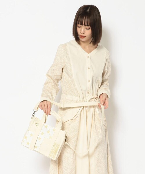 AVIREX（アヴィレックス）の「【直営店限定】デニム スター トートバッグ/DENIM STAR TOTE BAG（バッグ・OFF/WHITE/W/USED・F）」の10枚目の写真