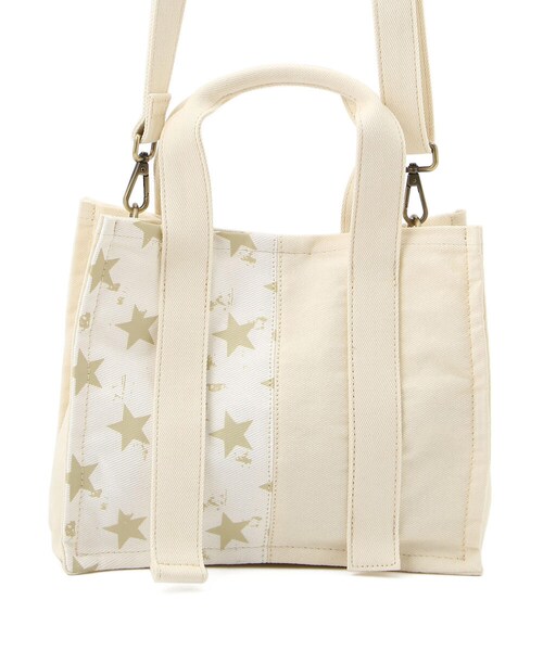 AVIREX（アヴィレックス）の「【直営店限定】デニム スター トートバッグ/DENIM STAR TOTE BAG（バッグ・OFF/WHITE/W/USED・F）」の3枚目の写真