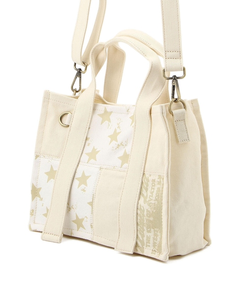 AVIREX（アヴィレックス）の「【直営店限定】デニム スター トートバッグ/DENIM STAR TOTE BAG（バッグ・OFF/WHITE/W/USED・F）」の2枚目の写真