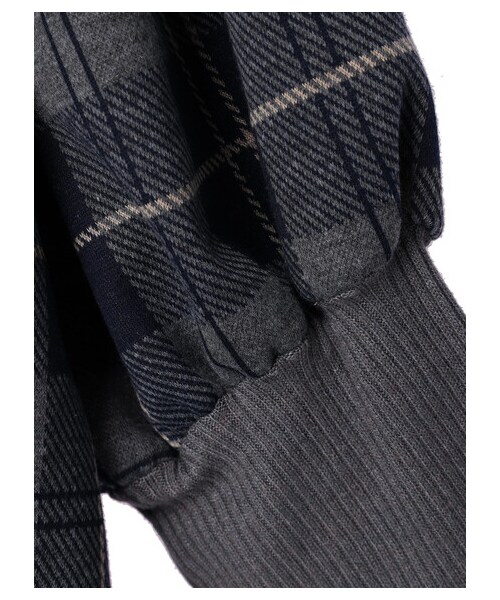 Green　Parks（グリーンパークス）の「・SUGAR SPOON リブキリカエチェックワンピース（ワンピース/ドレス・アイボリー/ピンク/ネイビー・F）」の8枚目の写真