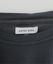 AP STUDIO ANINE BING ブラック Tシャツ ◇送料・関税無料◇Anine Bing レオパードプリントTシャツ