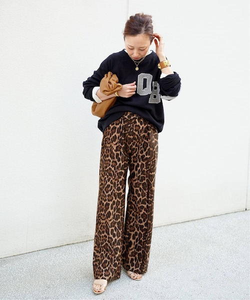 Deuxieme Classe（ドゥーズィエムクラス）の「追加 leopard easy パンツ（パンツ・ブラウン B/(022)/36/在庫あり/38）」の5枚目の写真