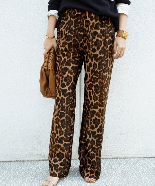 Deuxieme Classe（ドゥーズィエムクラス）の「追加 leopard easy パンツ（パンツ・ブラウン B/(022)/36/在庫あり/38）」の4枚目の写真
