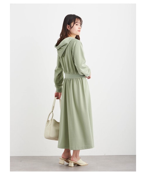 Green　Parks（グリーンパークス）の「【予約】armonia.フード付きカットワンピース（ワンピース/ドレス・ブラック/ベージュ/グリーン・F）」の15枚目の写真