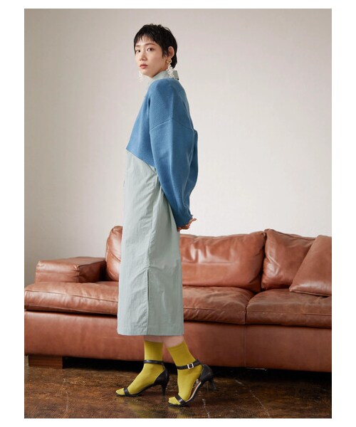 Green　Parks（グリーンパークス）の「【予約】armonia.衿付き前ボタンワンピース（ワンピース/ドレス・オフホワイト/サックスブルー/ブルー・F）」の17枚目の写真
