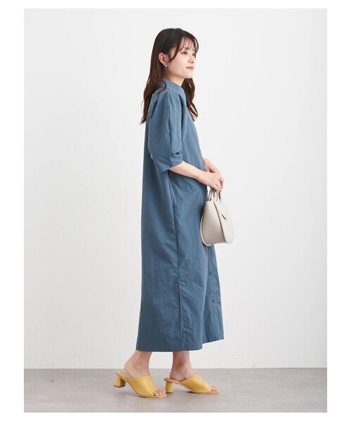 Green　Parks（グリーンパークス）の「【予約】armonia.衿付き前ボタンワンピース（ワンピース/ドレス・オフホワイト/サックスブルー/ブルー・F）」の22枚目の写真