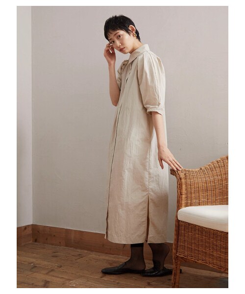 Green　Parks（グリーンパークス）の「【予約】armonia.衿付き前ボタンワンピース（ワンピース/ドレス・オフホワイト/サックスブルー/ブルー・F）」の11枚目の写真