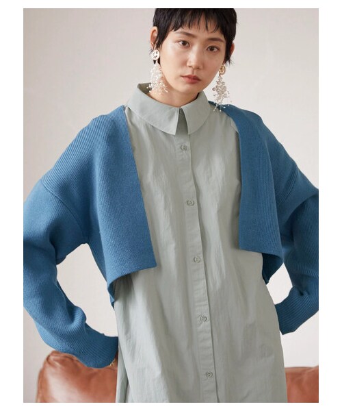 Green　Parks（グリーンパークス）の「【予約】armonia.衿付き前ボタンワンピース（ワンピース/ドレス・オフホワイト/サックスブルー/ブルー・F）」の18枚目の写真