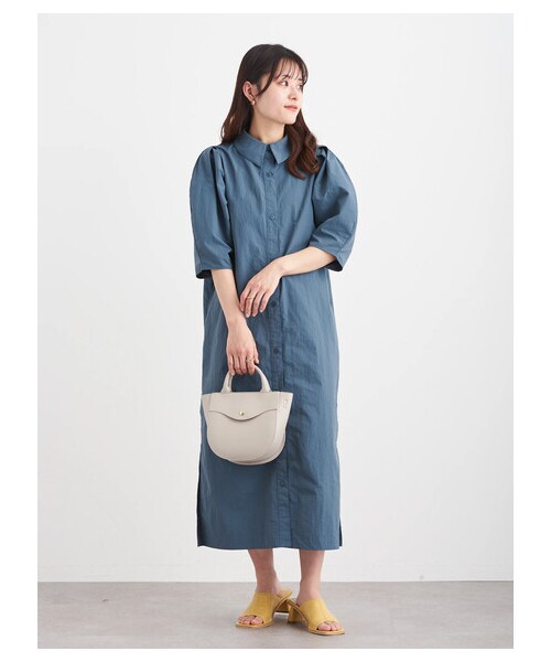 Green　Parks（グリーンパークス）の「【予約】armonia.衿付き前ボタンワンピース（ワンピース/ドレス・オフホワイト/サックスブルー/ブルー・F）」の21枚目の写真