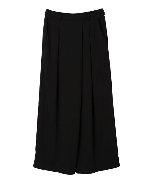 YECCA VECCA(イェッカヴェッカ)の「タックデザインワイドパンツ(パンツ・ブラック/ベージュ/グレーベージュ/パープル・F)」の11枚目の写真