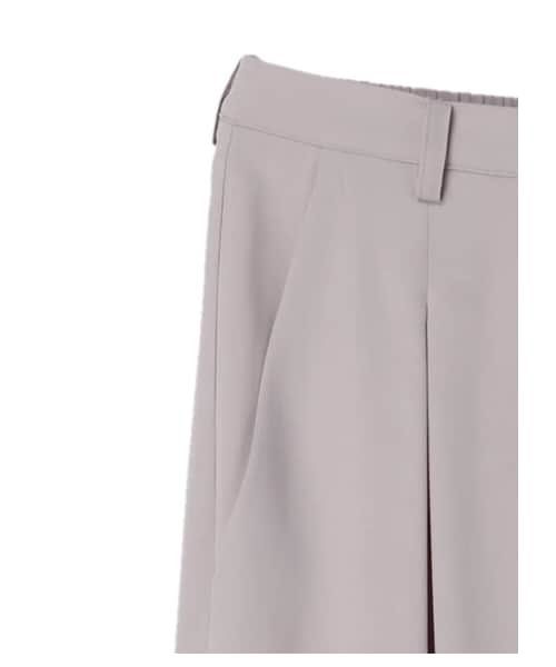 YECCA VECCA(イェッカヴェッカ)の「タックデザインワイドパンツ(パンツ・ブラック/ベージュ/グレーベージュ/パープル・F)」の5枚目の写真