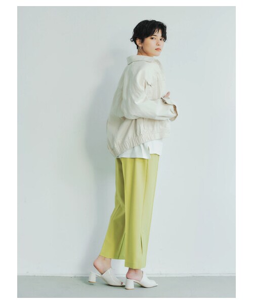YECCA VECCA（イェッカヴェッカ）の「袖切替Gジャン2（ジャケット/アウター・アイボリー・F）」の8枚目の写真