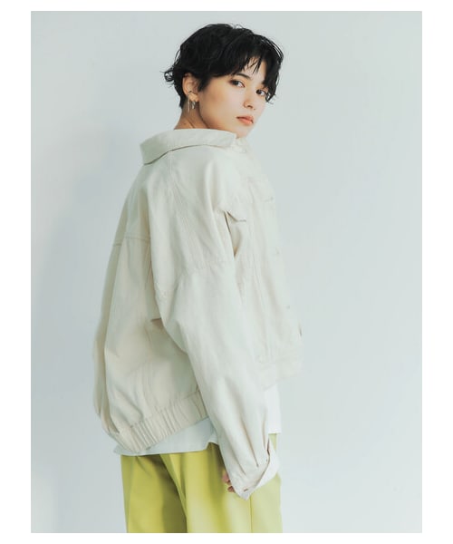 YECCA VECCA（イェッカヴェッカ）の「袖切替Gジャン2（ジャケット/アウター・アイボリー・F）」の4枚目の写真